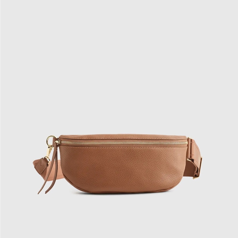 Quince Pebbled Italian Leather Crossbody Bag